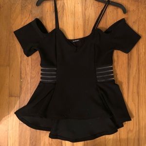 Sexy off the shoulder black top
